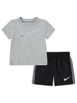 Nike Infant Boys Club Woven Short Set - Black, Black, Size 12 Months