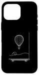 Coque pour iPhone 16 Pro Max Ballon à air One Line Art Dessin