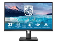 Philips S-line 222S1AE - Écran LED - 22" (21.5" visualisable) - 1920 x 1080 Full HD (1080p) @ 75 Hz - IPS - 250 cd/m² - 1000:1 - 4 ms - HDMI, DVI-D, VGA, DisplayPort - haut-parleurs - noir...