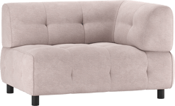 Louis Modulære sofa 1,5-sæder med arm højre, chenille lyserød H73x90x122 cm