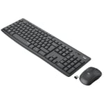 Logitech MK295 Silent - tastatur- og mussett - AZERTY - Nederlandsk - grafitt Inn-enhet