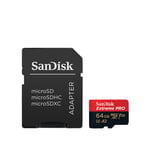 SANDISK MICROSDXC EXTREME PRO 64GB 200MB/S A2 C10