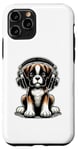 Coque pour iPhone 11 Pro Boxer Dog Casque audio pour chien Boxers