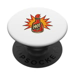 Hot Sauce Kid Sauce King Funny Spicy Food Foodie Wings Spice PopSockets PopGrip Adhésif