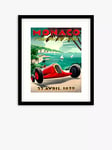 John Lewis Zucarto Art Studios 'Monaco 1935 Grand Prix' Framed Print & Mount, 63.5 x 53.5cm, Green/Red