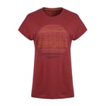 Weird Fish Womens/Ladies Sunset Slub Organic T-Shirt (Rhubarb) - Red material_Synthetic - Size 20 UK