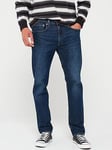 Levi's 502 Tapered Fit Jeans - Not Yet Warm - Dark Blue, Dark Blue, Size 32, Inside Leg Regular, Men