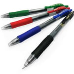 4 X Pilot G-2 07 Gel Ink Rollerball Pens - 0.7mm - Black, Blue, Red And Green