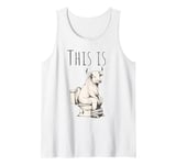 Funny Bull Sitting on Toilet – Hilarious Animal Adult Joke Tank Top