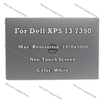 13" Dell XPS 13 7390 FHD 1920x1080 Non-Touch LCD Screen Assembly Complete White