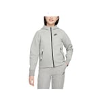 Nike Tech Fleece Full Zip Ls Veste pour fille Dk Grey Heather/Black/Black 10/12 ans