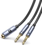 Adaptateur Jack Audio Stéréo 3.5Mm, Adaptateur Micro Casque 2 Dual 3.5Mm Mâle À 3.5Mm Femelle Pour Ordinateur Pc Ecouteur Casque[QUE072145]