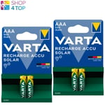 4 VARTA RECHARGE ACCU SOLAIRE AAA BATTERIES LR03 550mAh NiMH 2BL HR03 1.2V NEUF