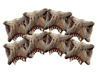 Star Cutouts Ltd SMP401 Fun Party Dress Face 8 Pack T Half Mask (Jurassic World) Dinosaurs Tyrannosaurus Rex, Multicolour