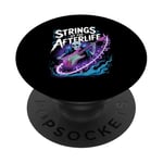 Strings Of The Afterlife Skeleton Rocker Rock Music PopSockets Adhesive PopGrip