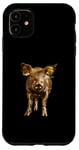 Coque pour iPhone 11 Cochon doré