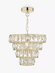 Där Cerys Crystal Chandelier Ceiling Light, Gold