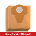 Einhell Dirt Collection Bag Filter 30L Set of 5pcs for Wet and Dry Vacuum