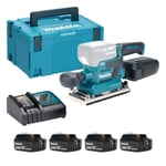 Makita DBO382RTJ-4 18v Brushless Finishing Sander (4x5Ah)