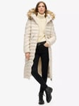 Superdry Fuji Faux Fur Hooded Longline Jacket