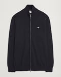 GANT Cotton Full Zip Cardigan Black