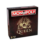 Winning Moves Queen Monopoly Board Game, Advance to Wembley, Hyde Park, The Forum Los Angeles, Take your chances with A Kind of Magic and In the Lap of the Gods cards, gift for players aged 8 plus