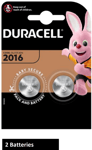 2 x Duracell CR2016 3V Lithium Coin Cell Battery 2016, DL2016, BR2016, SB-T11