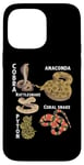 Coque pour iPhone 14 Pro Max Différents types de serpents pour les amateurs de serpents Reptile Zoo