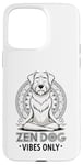 Coque pour iPhone 15 Pro Max Zen Méditant Mandala Mindfulness Chien