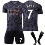 22-23 Arsenal Away Set T-shirt No.7 Bukayo Saka fotbollströja C XL