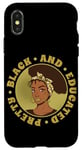 Coque pour iPhone X/XS Joli noir et éducatif Afro American Pride Retro 70's