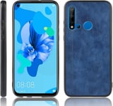 For Huawei P20 Lite 2019 / Nouvelle 5i Antichocs Couture Vache Modèle Peau Pc + Pu + Tpu Noir Color : Blue