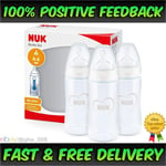 NUK First Choice+ Baby Bottles Set of 3 Anti-Colic Silicone Teat 150ml 0-6 Month