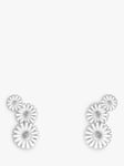 Georg Jensen Daisy Enamel Layered Earrings, Silver