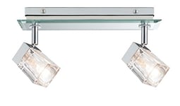 Paulmann Deckenleuchte Trabani IP44 max. 2x20W G9 Chrom/Transparent 230V Metall/Glas