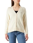 GANT Women's ICON G Cotton Cardigan Sweater, Cream, XL