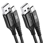 sweguard Câble USB C [1M/Lot de 2] Câble USB Type C Charge Rapide Nylon Câble pour i Phone 16 15 Pro Max,Samsung Galaxy S24/S23/S22/S21/S20/S10, so ny Xperia, Huawei P50/P40,Xiaomi,Google Pixel, LG