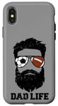 iPhone X/XS Soccer Football Dad Messy Hair Beard Soccer Football Dad Case