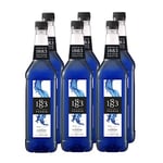 1883 Maison Routin Premium Blue Curacao Flavoured Syrup for Cocktails & Mocktails PET 1L x 6