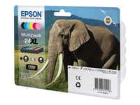 Epson 24Xl Multipack - 6-Pack - 55.7 Ml - Xl - Svart, Gul, Cyan, Magenta, Lys Magenta, Lys Cyan - Original - Blister - Blekkpatron - For Expression Photo Xp-55, 750, 760, 850, 860, 950, 960, 970  Expression Premium Xp-750, 850