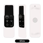 White Housse de protection pour télécommande Apple TV 4, en Silicone, étanche Nipseyteko