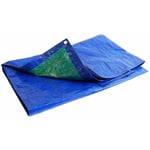 Bâche Bois 4x5 m SR150BO Bleue et Verte - Haute Qualité - Bâche de protection imperméable pour Bois de chauffage - Tecplast