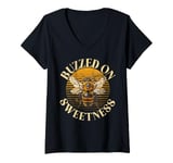 Womens Buzzed on Sweetness Honey V-Neck T-Shirt