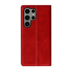 Case for Samsung Galaxy S23 Ultra Case Card-holder Video Stand Red