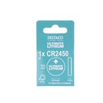 Deltaco Ultimate Lithium  3V  CR2450 button cell  1-pk