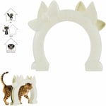 Aiducho Porte Pour Chat, Chatière Pour Chat, Porte Intérieure à 2 Trous Kitty Hole Pass Pour Porte En Verre à Âme Creuse Pour Petits Chats De Taille