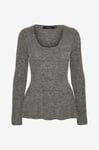 Vero Moda - Tröja vmDesma LS U-neck Peplum Pullover G - Grå