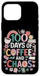 Coque pour iPhone 16 Pro Max Fan de 100 Days of Coffee Teacher