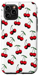 Coque pour iPhone 11 Pro Motif rouge cerise mignon