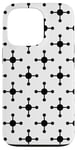 Coque pour iPhone 13 Pro White Black Molecule Atom Connected Dot Monochrome Pattern